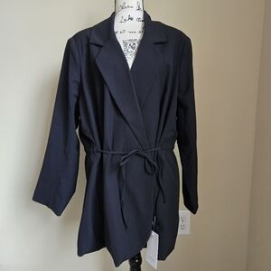 Athleta primatwill blazer black drawstring womens 22